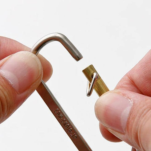 Candy Design & Works Kendric Spring Snap Hook Key Ring in Nickel & Brass